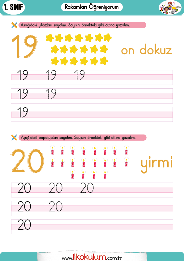 10-20 arasındaki sayılar5